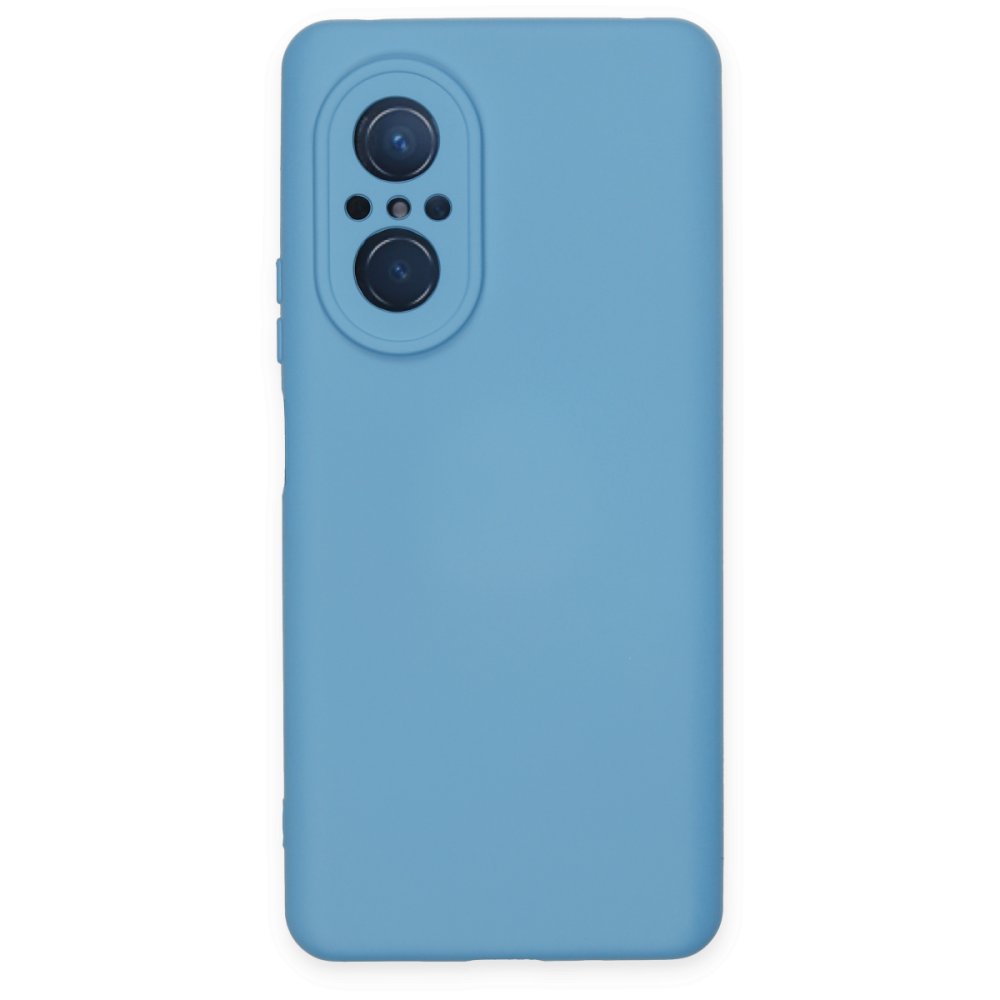 Newface Huawei Nova 9 SE Kılıf Nano içi Kadife Silikon - Mavi