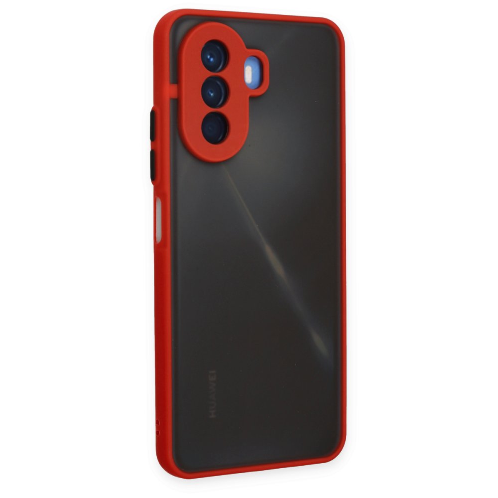 Newface Huawei Nova Y70 Kılıf Montreal Silikon Kapak - Kırmızı
