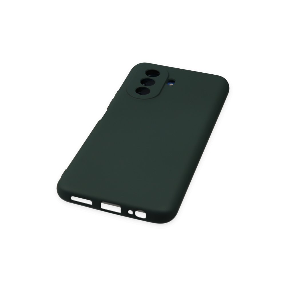 Newface Huawei Nova Y70 Kılıf Nano içi Kadife Silikon - Koyu Yeşil