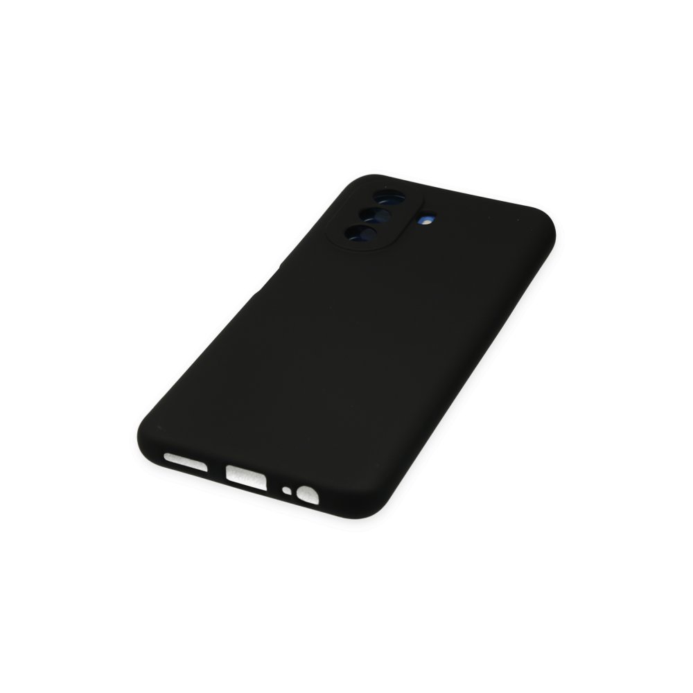 Newface Huawei Nova Y70 Kılıf Nano içi Kadife Silikon - Siyah