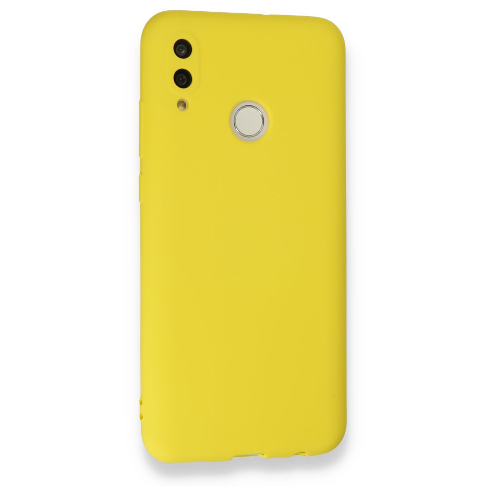 Newface Huawei P Smart 2019 Kılıf Nano içi Kadife Silikon - Sarı