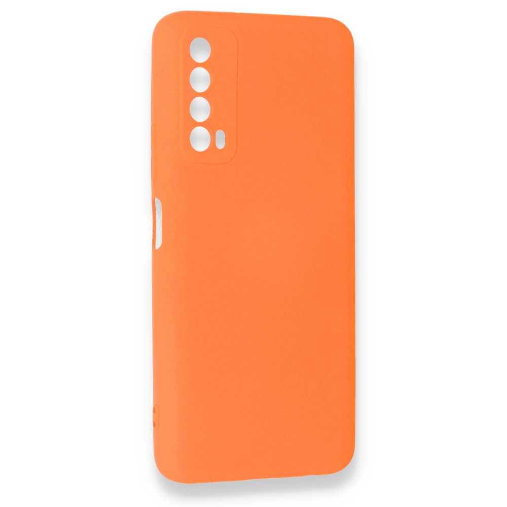 Newface Huawei P Smart 2021 Kılıf Nano içi Kadife Silikon - Turuncu