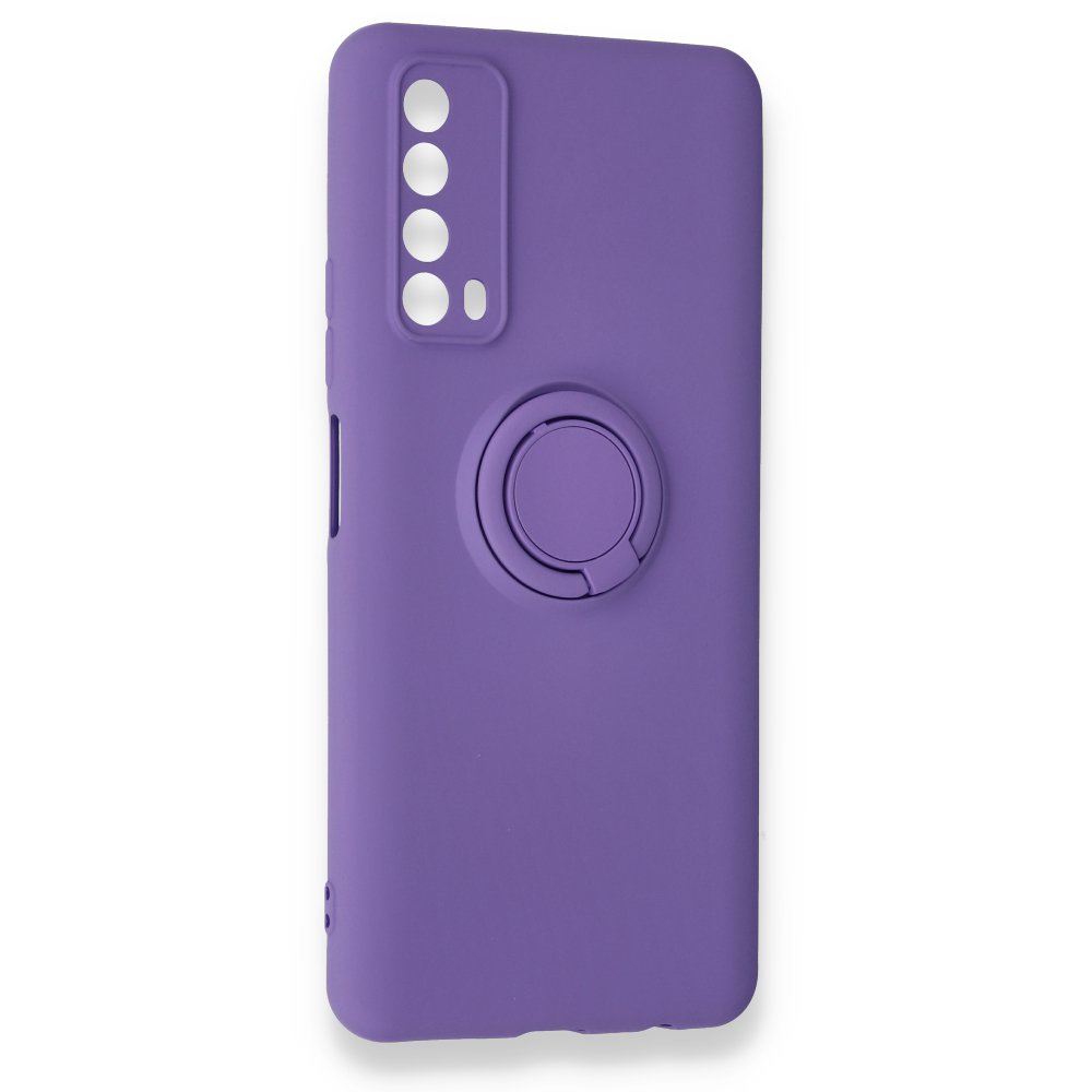 Newface Huawei P Smart 2021 Kılıf Viktor Yüzüklü Silikon - Mor