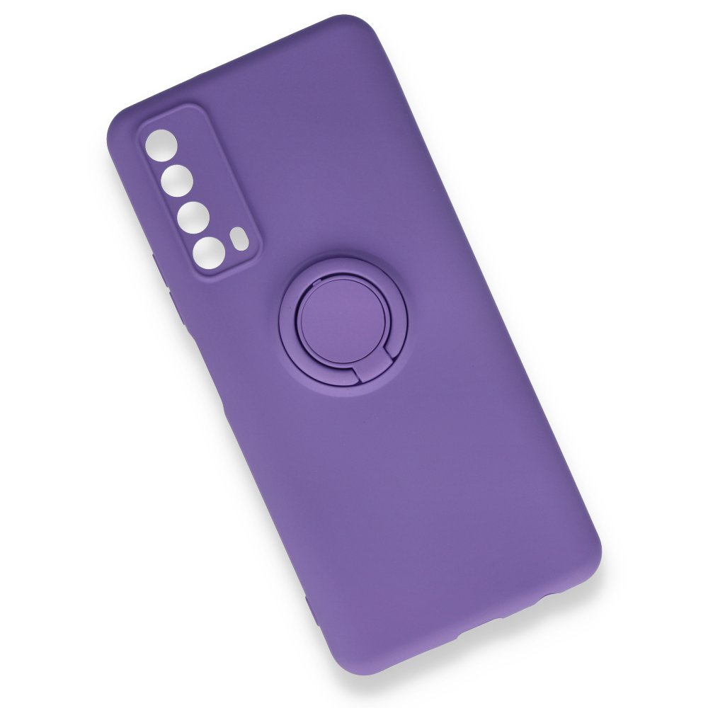 Newface Huawei P Smart 2021 Kılıf Viktor Yüzüklü Silikon - Mor