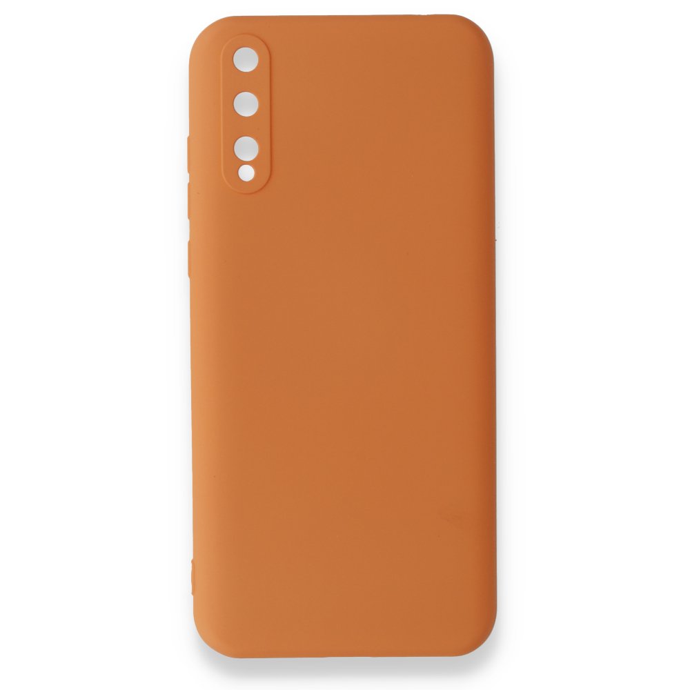 Newface Huawei P Smart S Kılıf Nano içi Kadife Silikon - Turuncu