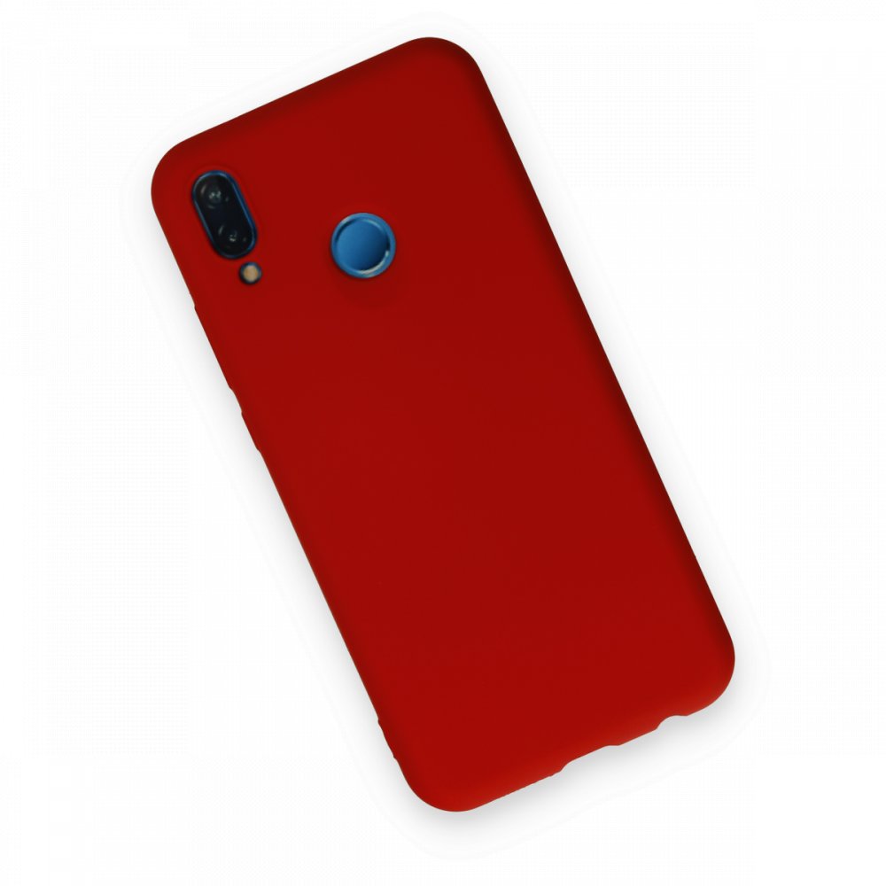 Newface Huawei P20 Lite Kılıf Nano içi Kadife  Silikon - Kırmızı