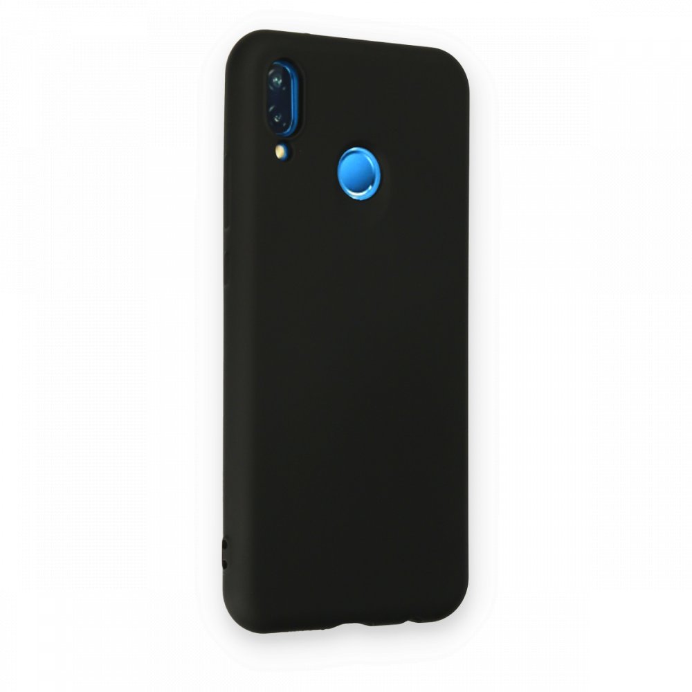 Newface Huawei P20 Lite Kılıf Nano içi Kadife  Silikon - Siyah
