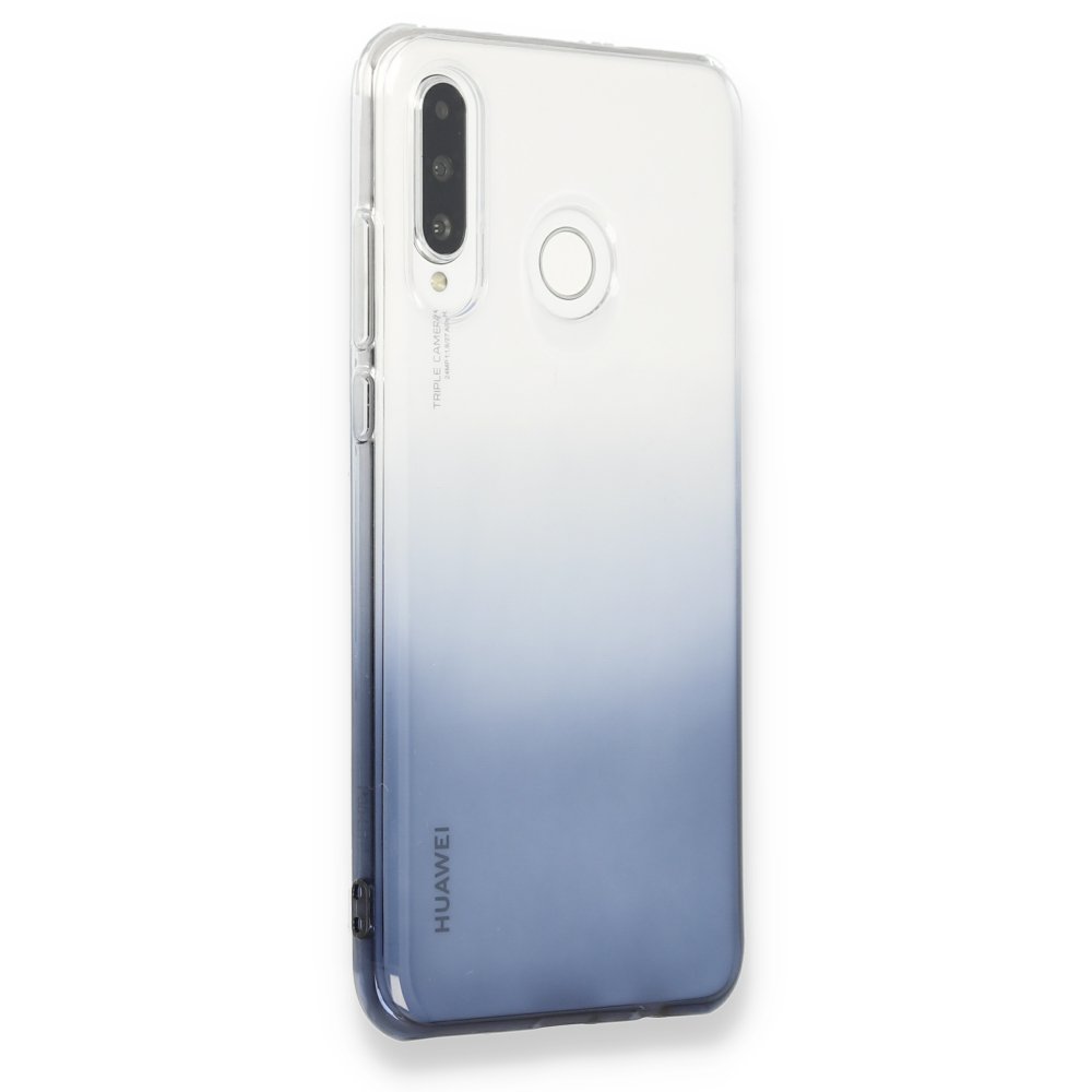 Newface Huawei P30 Lite Kılıf Lüx Çift Renkli Silikon - Siyah