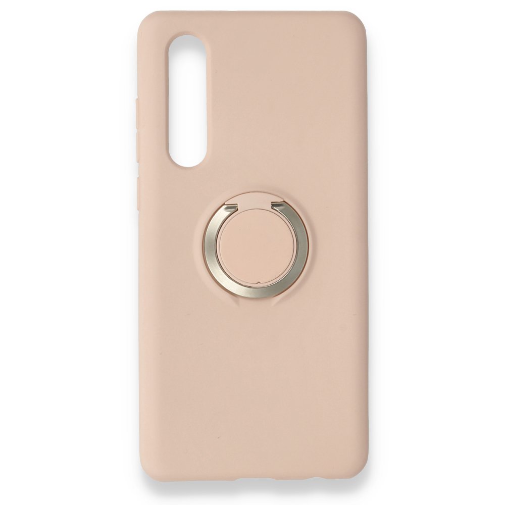 Newface Huawei P30 Kılıf Viktor Yüzüklü Silikon - Pudra