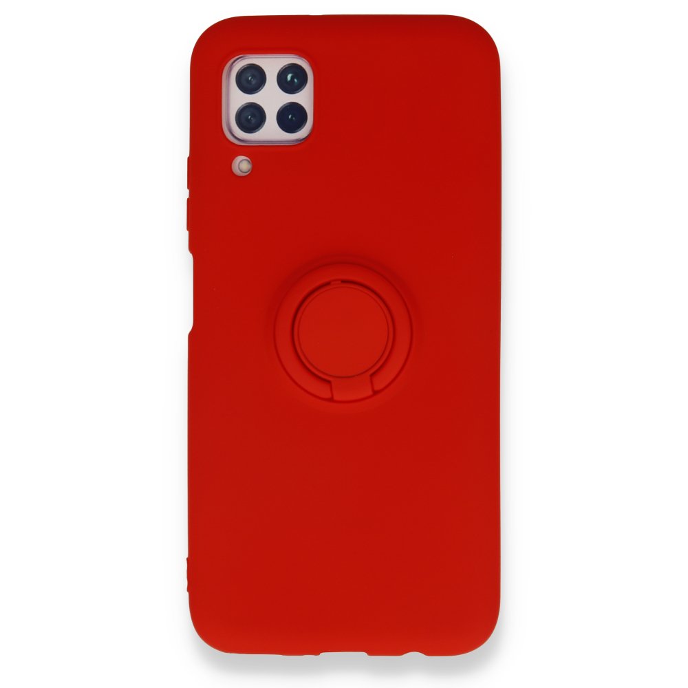 Newface Huawei P40 Lite Kılıf Viktor Yüzüklü Silikon - Kırmızı