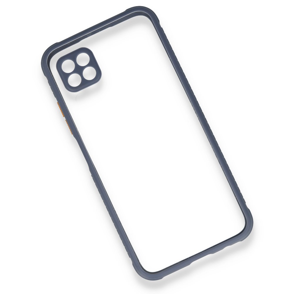 Newface Huawei P40 Lite Kılıf Miami Şeffaf Silikon - Gri