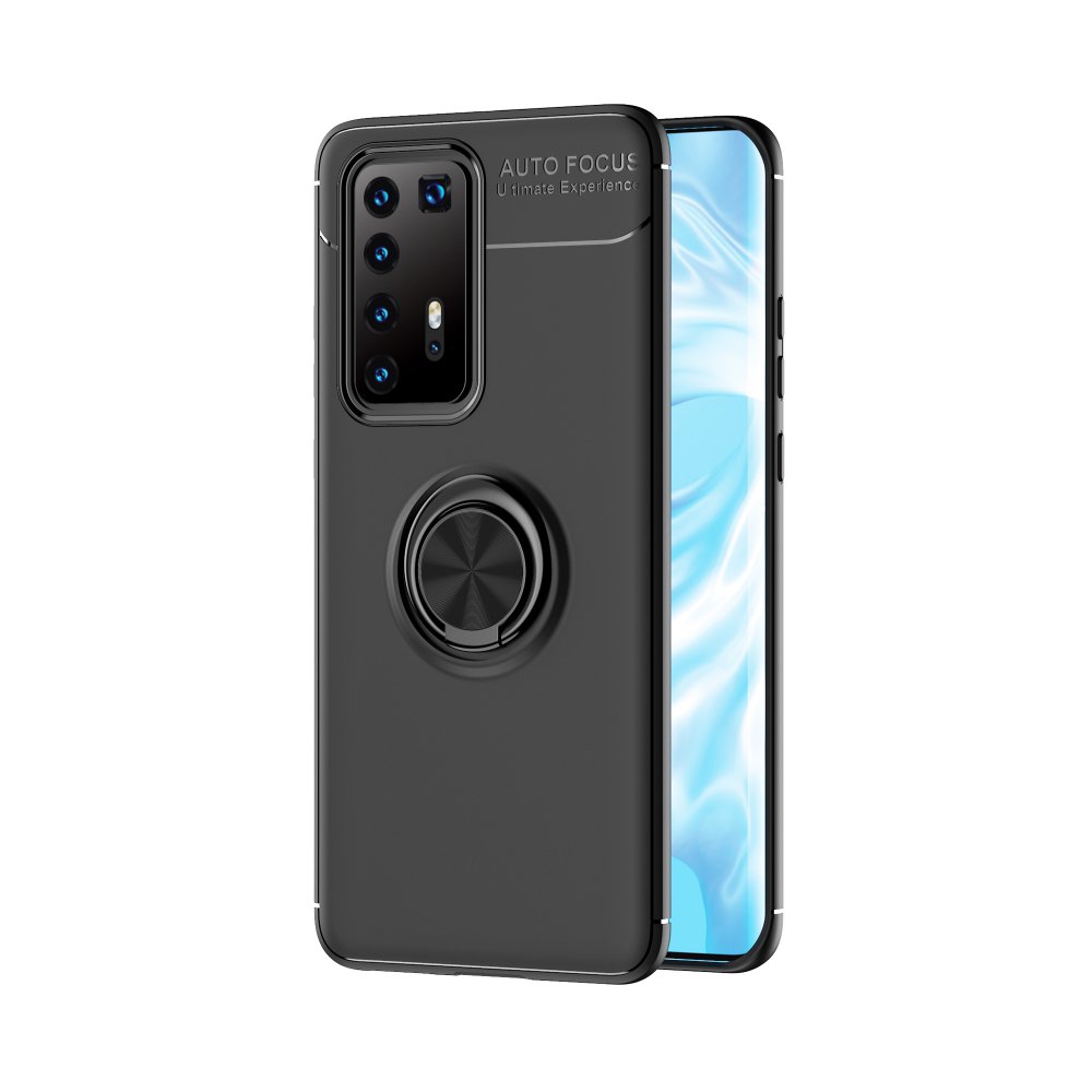 Newface Huawei P40 Pro Kılıf Range Yüzüklü Silikon - Siyah