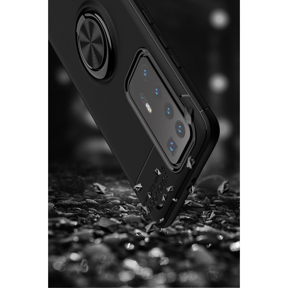 Newface Huawei P40 Pro Kılıf Range Yüzüklü Silikon - Siyah