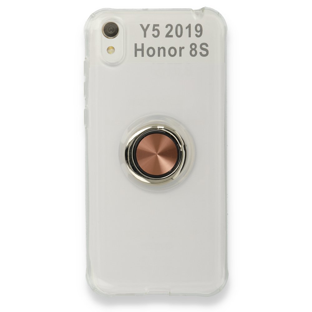 Newface Huawei Y5 2019 Kılıf Gros Yüzüklü Silikon - Gold