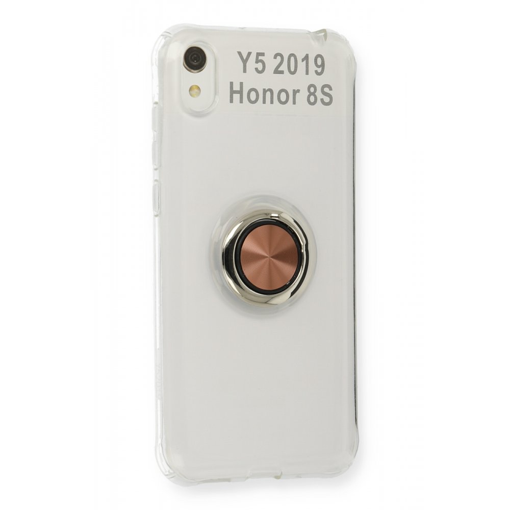 Newface Huawei Y5 2019 Kılıf Gros Yüzüklü Silikon - Gold