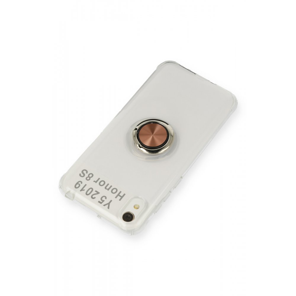 Newface Huawei Y5 2019 Kılıf Gros Yüzüklü Silikon - Gold