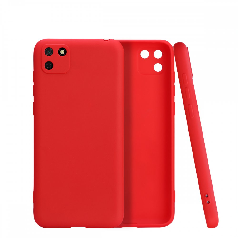 Newface Huawei Y5P Kılıf First Silikon - Kırmızı