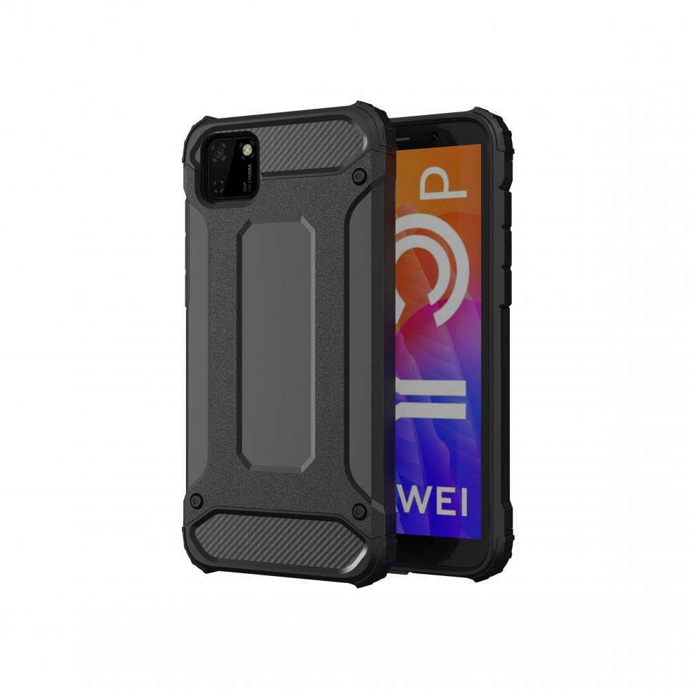 Newface Huawei Y5P Kılıf Tank Silikon Kapak - Siyah