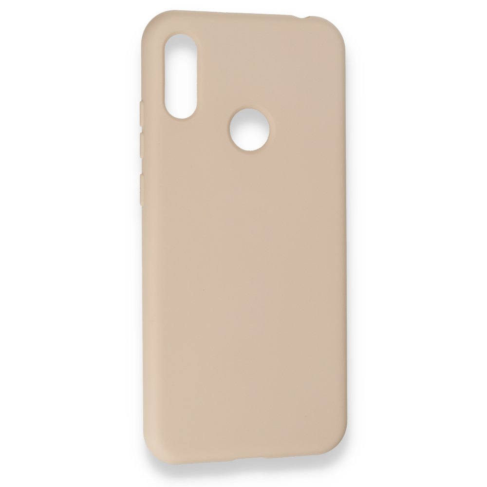 Newface Huawei Y6 2019 Kılıf Nano içi Kadife Silikon - Bej