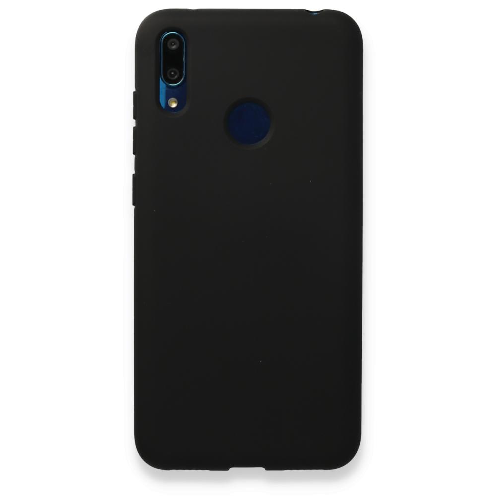 Newface Huawei Y7 2019 Kılıf Nano içi Kadife Silikon - Siyah