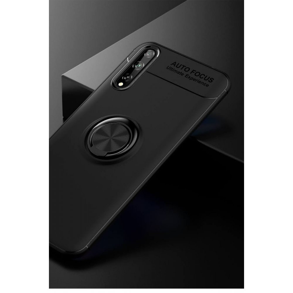 Newface Huawei Y8P Kılıf Range Yüzüklü Silikon - Siyah