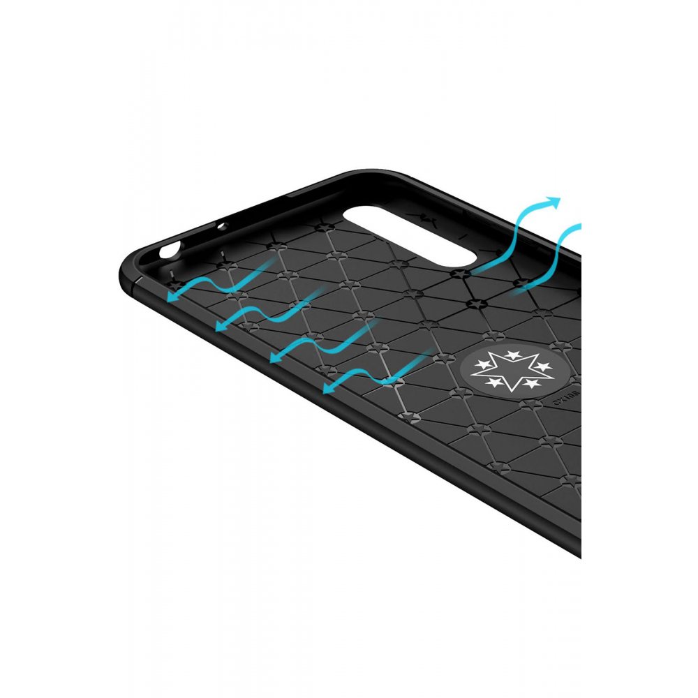 Newface Huawei Y8P Kılıf Range Yüzüklü Silikon - Siyah