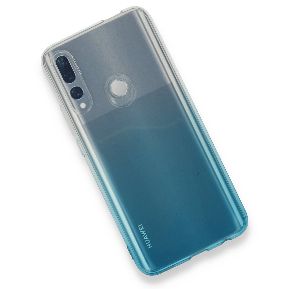 Newface Huawei Y9 Prime 2019 Kılıf Lüx Çift Renkli Silikon - Turkuaz