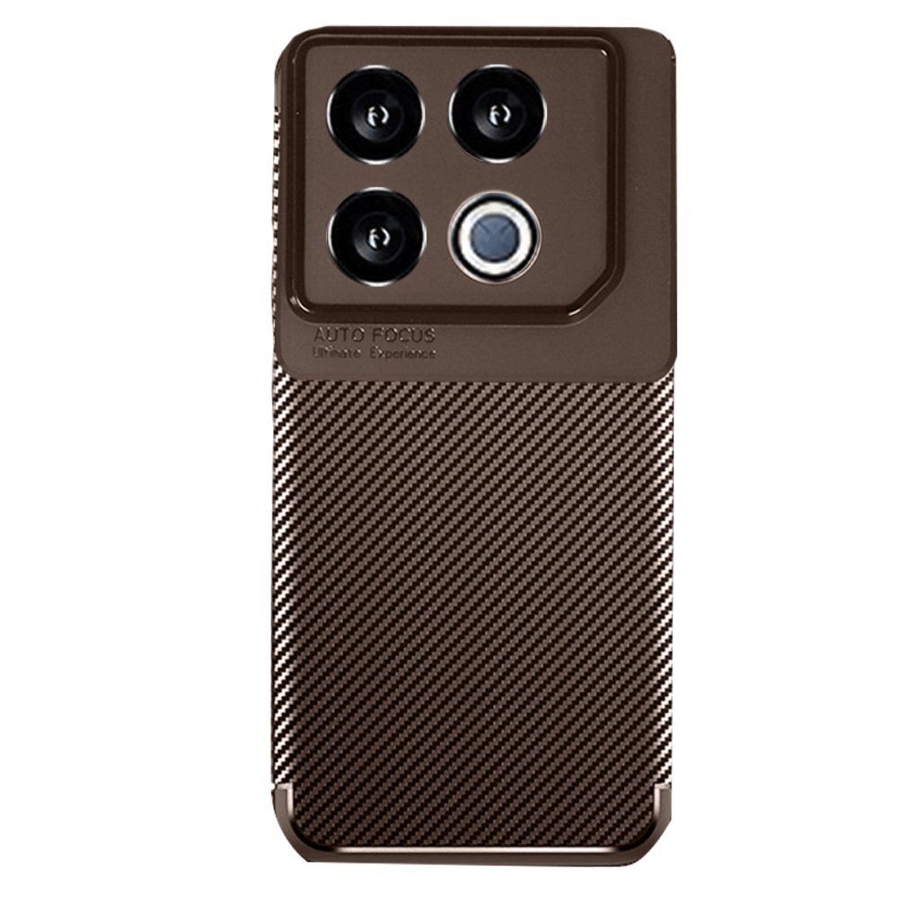 Newface İnfinix GT 20 Pro Kılıf Auto Focus Karbon Kapak - Kahverengi