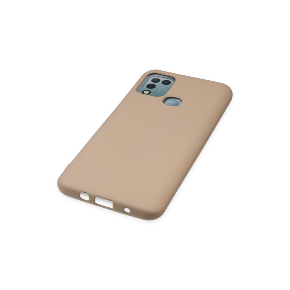 Newface İnfinix Hot 10 Play Kılıf Nano içi Kadife Silikon - Pudra