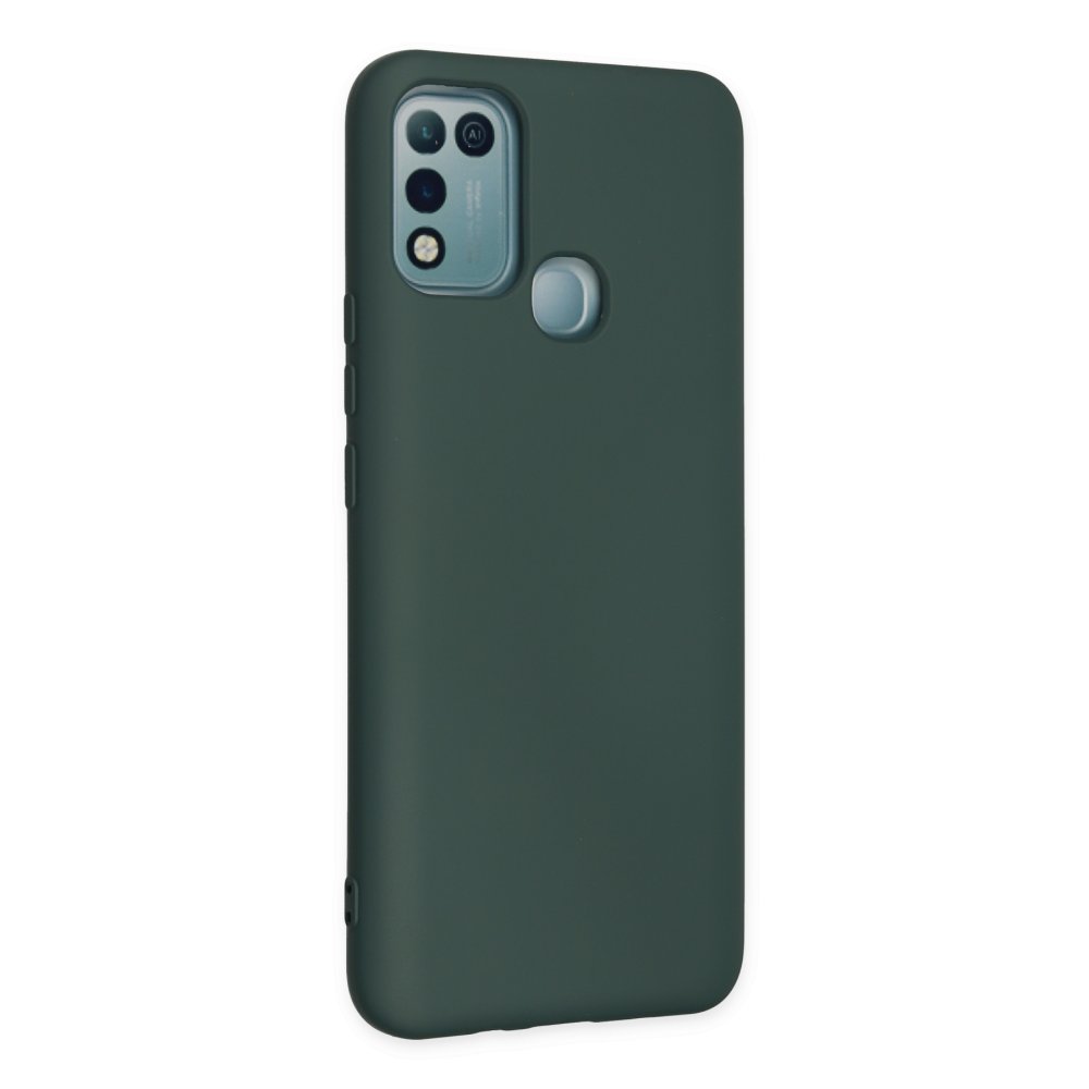 Newface İnfinix Hot 11 Play Kılıf Nano içi Kadife Silikon - Koyu Yeşil