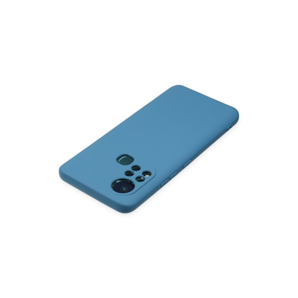 Newface İnfinix Hot 11s Kılıf Nano içi Kadife Silikon - Mavi