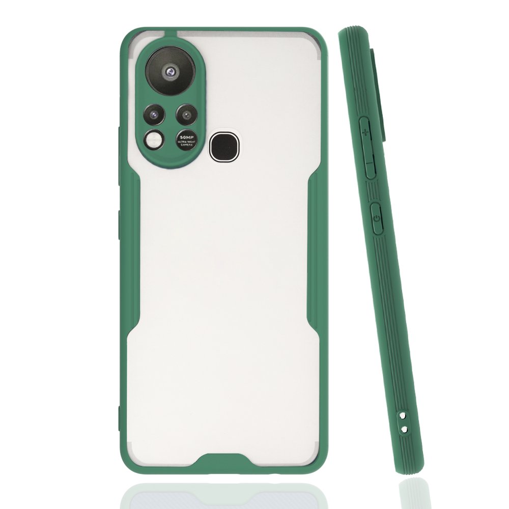 Newface İnfinix Hot 11s Kılıf Platin Silikon - Yeşil