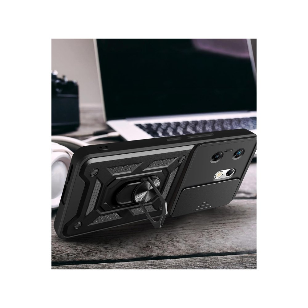 Newface İnfinix Zero 30 4G Kılıf Pars Lens Yüzüklü Silikon - Gold