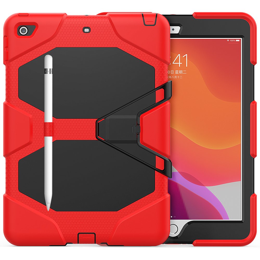 Newface iPad 10.2 (8.nesil) Kılıf Griffin Tablet Kapak - Kırmızı