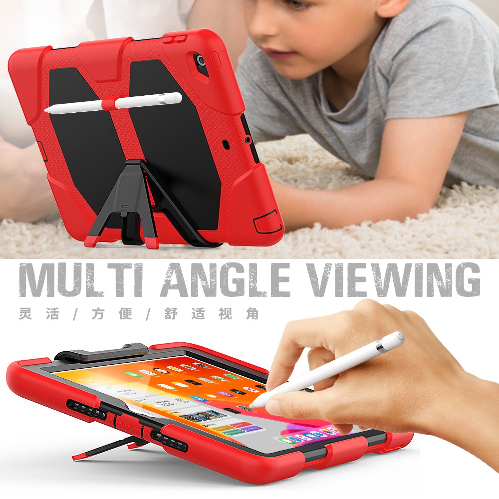 Newface iPad 10.2 (8.nesil) Kılıf Griffin Tablet Kapak - Kırmızı