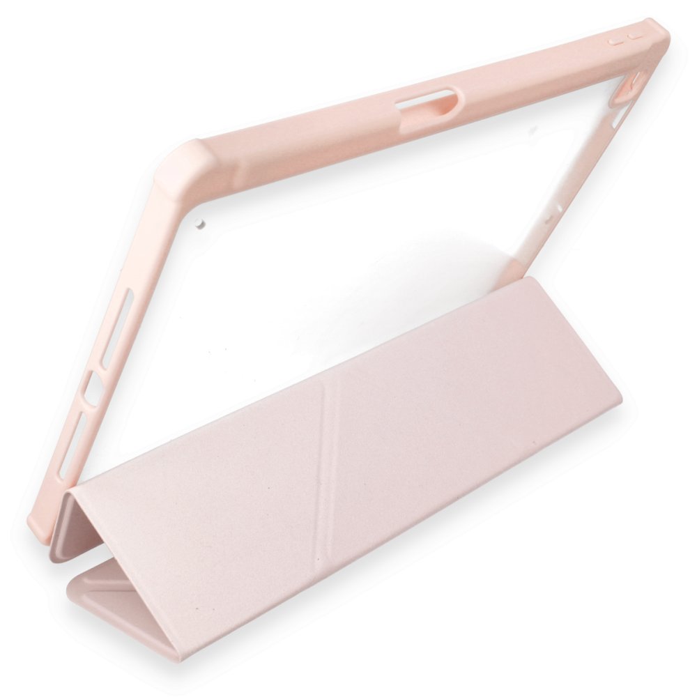 Newface iPad 10.2 (7.nesil) Kılıf Kalemlikli Hugo Tablet Kılıfı - Rose Gold