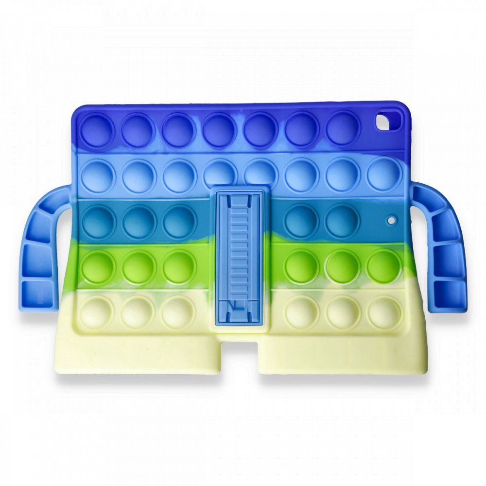 Newface iPad 10.2 (7.nesil) Kılıf Tablet Popit Standlı Silikon - Sarı - Yeşil