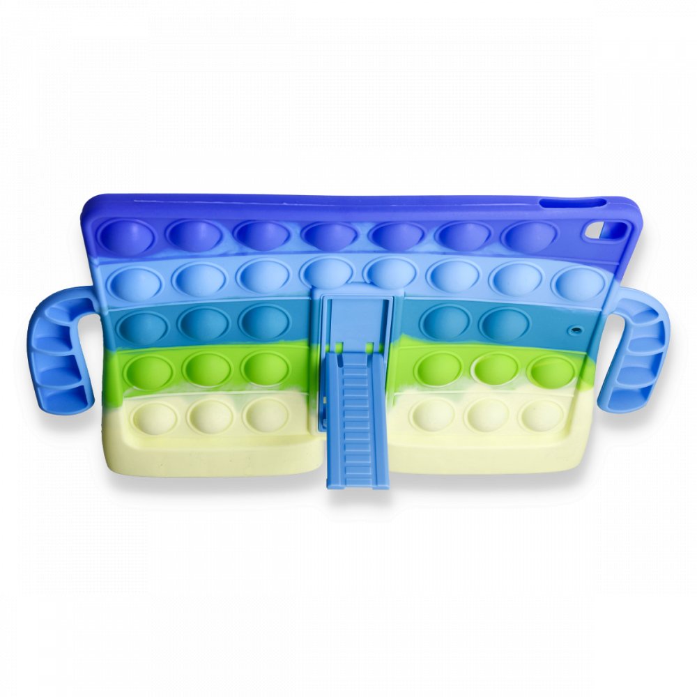 Newface iPad 10.2 (7.nesil) Kılıf Tablet Popit Standlı Silikon - Sarı - Yeşil