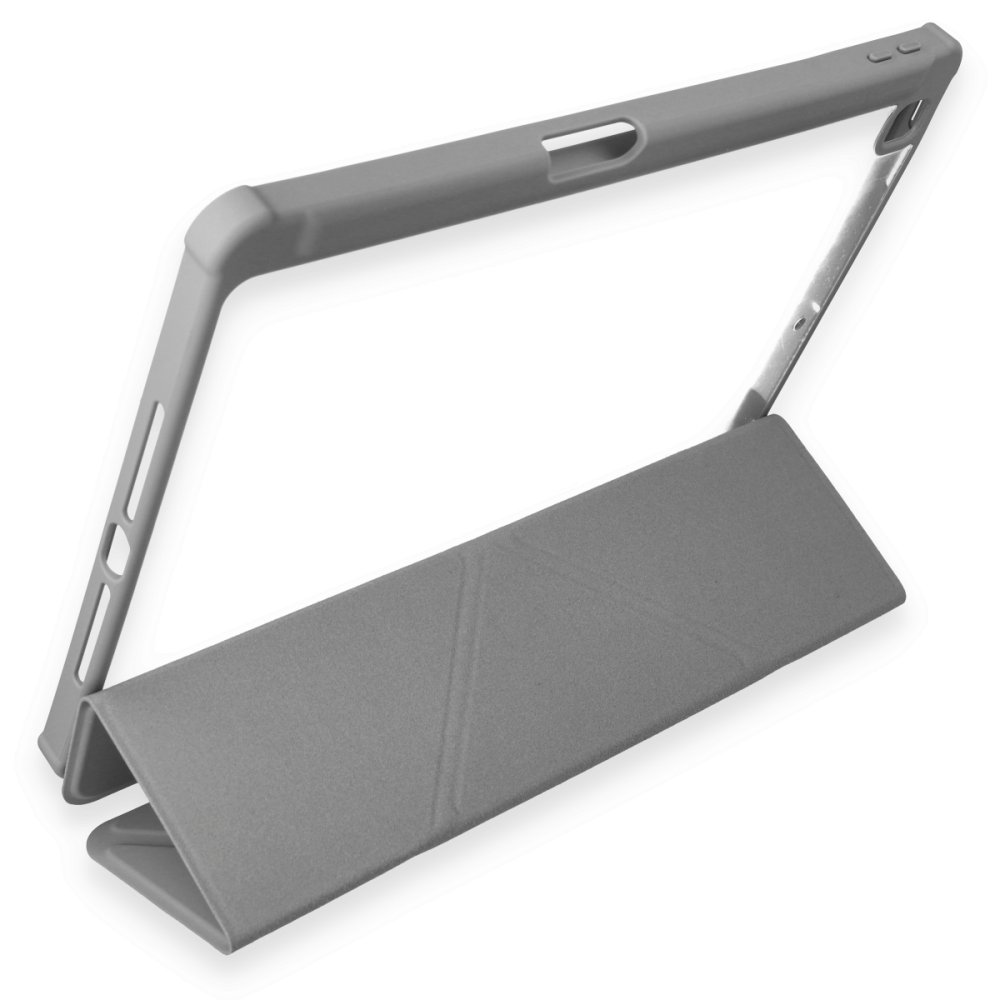 Newface iPad 10.2 (8.nesil) Kılıf Kalemlikli Hugo Tablet Kılıfı - Gri