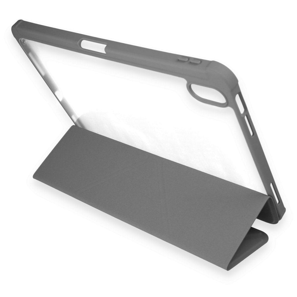 Newface iPad 2022 10.9 (10.nesil) Kılıf Kalemlikli Hugo Tablet Kılıfı - Gri