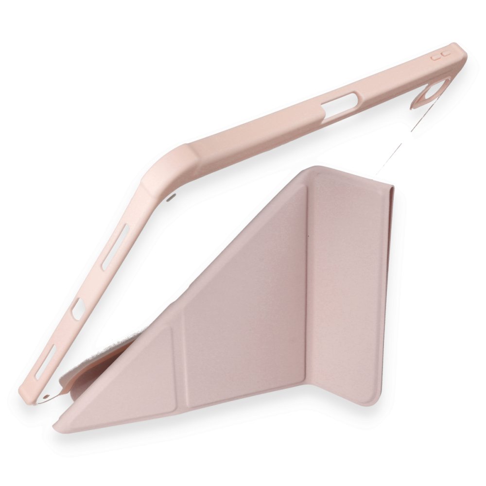 Newface iPad 2022 10.9 (10.nesil) Kılıf Kalemlikli Hugo Tablet Kılıfı - Rose Gold