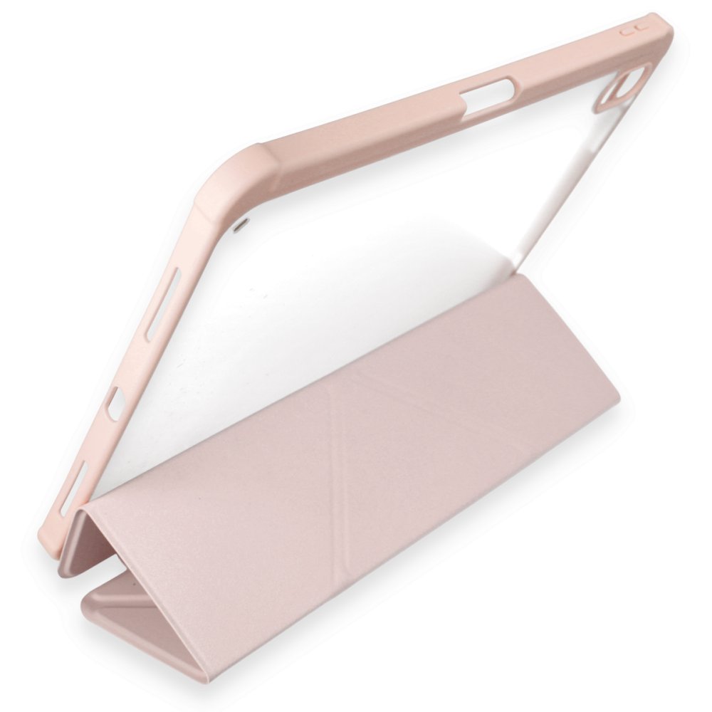 Newface iPad 2022 10.9 (10.nesil) Kılıf Kalemlikli Hugo Tablet Kılıfı - Rose Gold