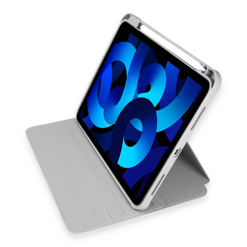 Newface iPad 2022 10.9 (10.nesil) Kılıf Starling 360 Kalemlikli Tablet Kılıf - Gri
