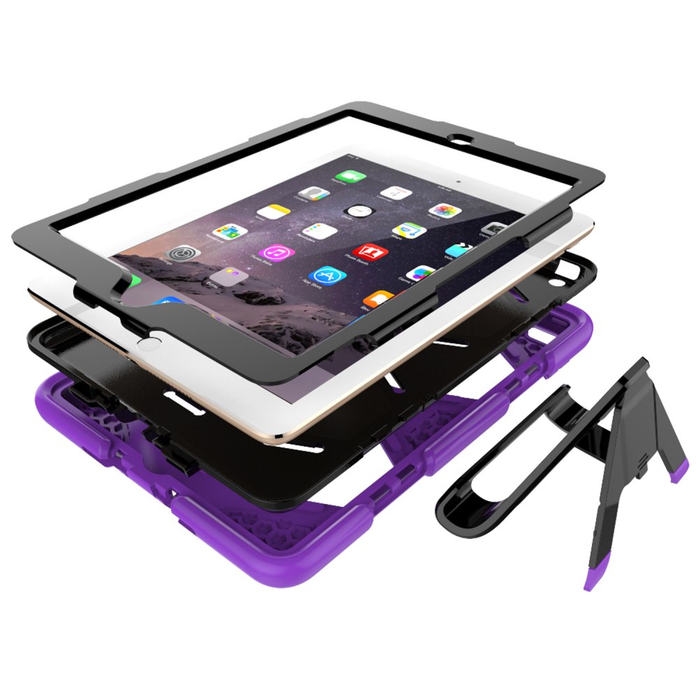 Newface iPad Air 2 9.7 Kılıf Griffin Tablet Kapak - Mor