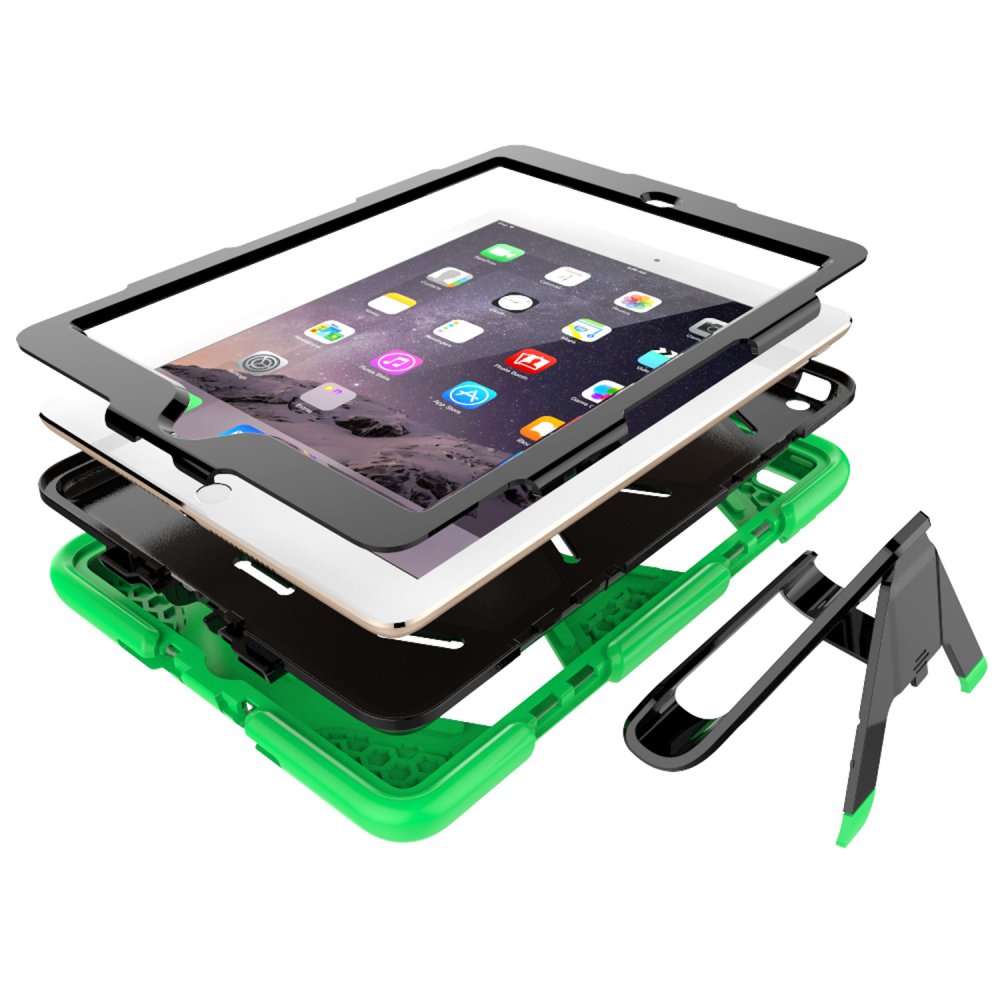 Newface iPad 5 Air 9.7 Kılıf Griffin Tablet Kapak - Yeşil