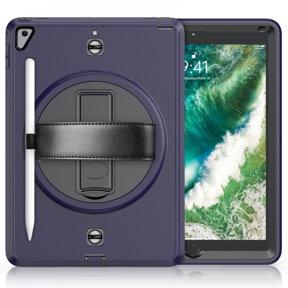 Newface iPad Air 2 9.7 Kılıf Strap-C Otterbox Tablet Kapak - Lacivert
