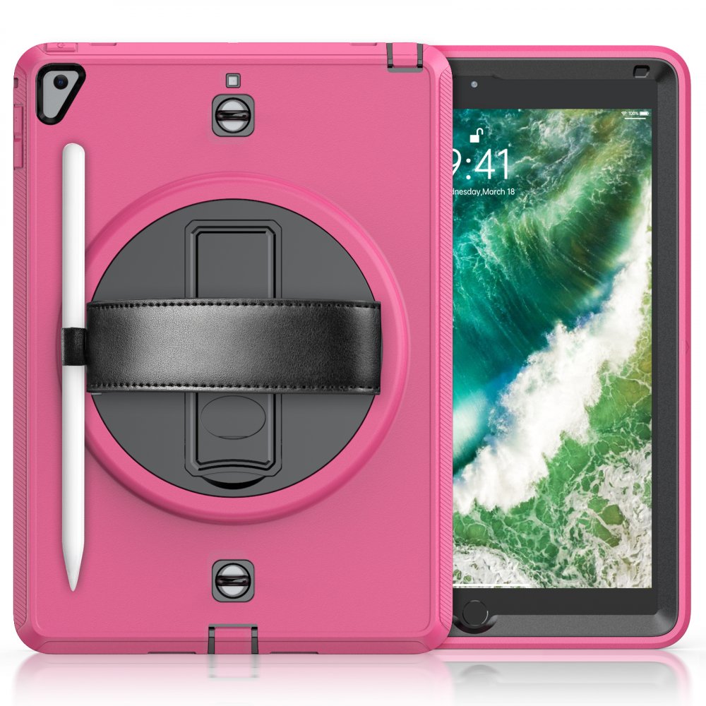 Newface iPad 9.7 (2018) Kılıf Strap-C Otterbox Tablet Kapak - Pembe