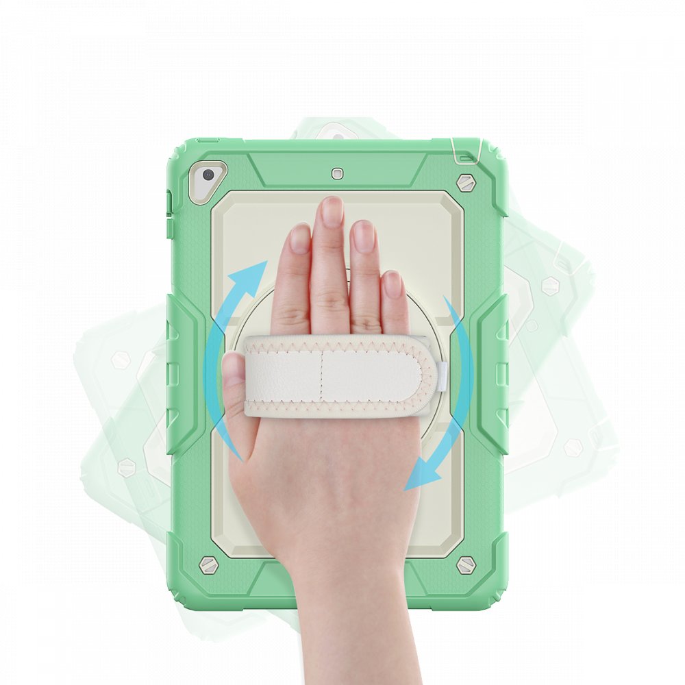 Newface iPad 5 Air 9.7 Kılıf Strap New Tablet Kapak - Yeşil