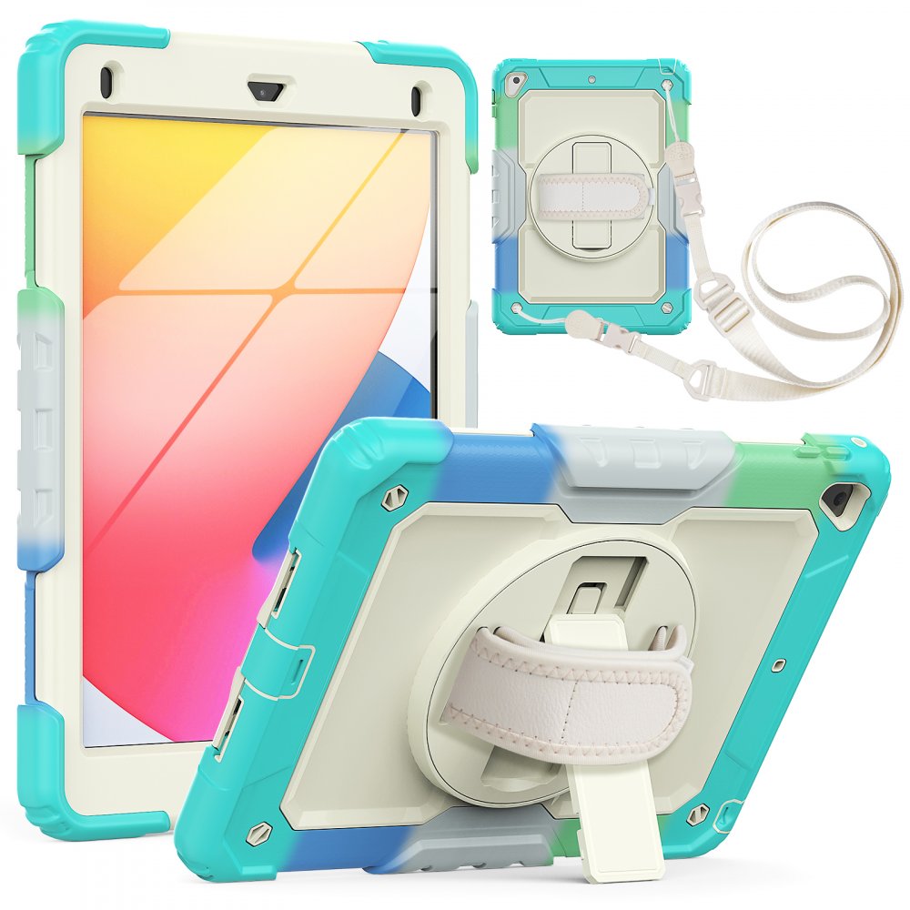 Newface iPad 5 Air 9.7 Kılıf Tablet Rainbow Kapak - Turkuaz