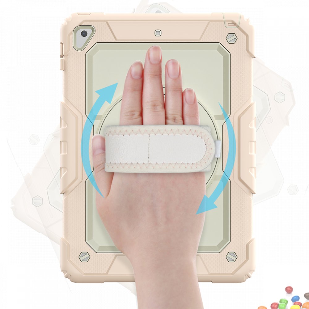 Newface iPad Air 2 9.7 Kılıf Strap New Tablet Kapak - Pembe